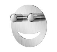 SHYYOULQE Porte-éponge antirouille avec crochets en forme de visage souriant et acier inoxydable pour évier de cuisine et salle de bain Crochet de bain résistant