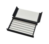 SHYYOULQE Présentoir à bijoux compact doublé en cuir avec compartiments pour pierres précieuses, cristaux et diamants, organiseurs de bijoux de voyage