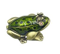SHYYOULQE Royal Treefrog Chaplet Propriétaire de bijoux en métal mélangé Boîte décorative pour rangement de chaînes et créoles Cadeau unique Planificateur de bijoux tendance européenne