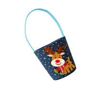 SHYYOULQE Sac à main en denim de grande capacité réutilisable pour décoration de Noël pour la maison et le bureau Sac de décoration de Noël portable