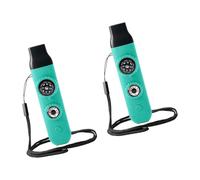 SHYYOULQE Sifflet multifonction 7 en 1 pour camping, randonnée, extérieur, boussole, loupe, lampes de poche LED, thermomètres pour la survie, outil de survie multifonctionnel