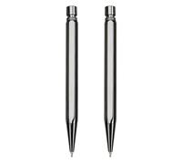 SHYYOULQE Stylo à bille Hexagonal rétractable en métal, pointe de 1.0MM, écriture fluide, d ' invité, Instrument d ' écriture, 2 pièces