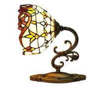 SHZICMY Applique murale victorienne style Tiffany - Lampe décorative - E27 - Vintage - Abat-jour rétro - Lampe dôme - Pour salon, chambre à coucher