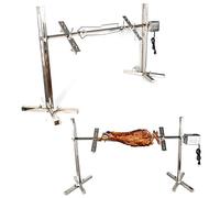 SHZICMY BBQ Kit de Rôtissoire Électrique, en Acier Inoxydable, Tournebroche avec Moteur pour rôtisserie feu de Camp Camping, 30 kg
