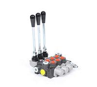 SHZICMY Vanne hydraulique monobloc, 40 l, bloc hydraulique à 3 voies, vanne de commande manuelle, vanne à levier manuel, 40 l/min, G1/2" BSPP 250 bar
