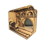 SHZWD Coin Librairie de la Gare Puzzle 3D en Bois,Bricolage de Casse Tête Artisanal,Assemblage de Maquettes de Jouets Éducatifs,Cadeau de Ornements Créatifs