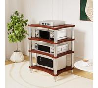 SHZYJBRY Meuble Chaine HiFi Multimédia à 4 Niveaux | Support Multimédia AV, Armoire de Console, Étagère pour Console de Tourne-disque, Pour Boîtiers DVD Câbles Consoles de Jeux