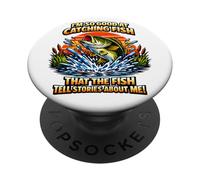 Si Bon pêcher des Poissons, Le Poisson raconte des Histoires sur Moi PopSockets PopGrip Adhésif