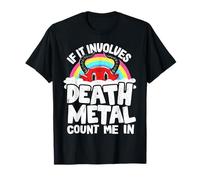 Si ça implique Death Metal Count Me in Kids Rainbow Satan T-Shirt