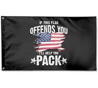 Si ce drapeau vous offense, je vais vous aider à emballer un drapeau de 0,9 x 1,5 m imprimé sur un seul côté décoratif pour jardin extérieur.
