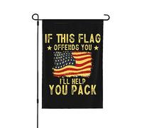 Si ce drapeau vous offense, je vous aiderai à emballer le drapeau de jardin 12,5"X18", drapeaux de pelouse double face pour l'extérieur