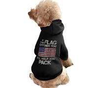 Si ce Drapeau Vous Offense, Je Vous aiderai à emballer Un Sweat à Capuche Chaud pour Chien, Un Costume de Chien Mignon, Un Sweat-Shirt Confortable pour Animaux de Compagnie, XL