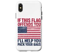 Si ce Drapeau Vous Offense, Je Vous aiderai à Faire Vos valises aux États-Unis Coque pour iPhone X/XS