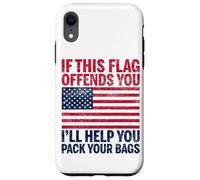 Si ce Drapeau Vous Offense, Je Vous aiderai à Faire Vos valises aux États-Unis Coque pour iPhone XR