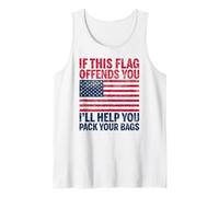 Si ce Drapeau Vous Offense, Je Vous aiderai à Faire Vos valises aux États-Unis Débardeur