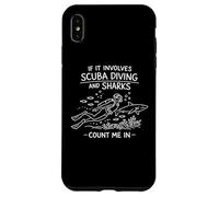Si Cela implique de la plongée sous-Marine et Que Les Requins comptent sur Moi | Vintage Scuba Coque pour iPhone XS Max