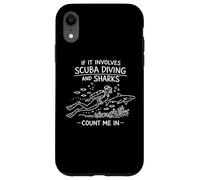 Si Cela implique de la plongée sous-Marine et Que Les Requins comptent sur Moi | Vintage Scuba Coque pour iPhone XR