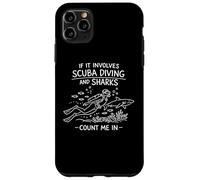 Si Cela implique de la plongée sous-Marine et Que Les Requins comptent sur Moi | Vintage Scuba Coque pour iPhone 11 Pro Max