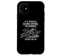 Si Cela implique de la plongée sous-Marine et Que Les Requins comptent sur Moi | Vintage Scuba Coque pour iPhone 11