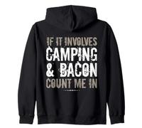 Si Cela implique du Camping et Une Aventure en Camping-Car Bacon en Plein air Sweat à Capuche