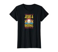 Si Cela implique Jésus et Le Baseball, comptez sur Moi T-Shirt Graphique avec Valeur, Femme, Noir, L