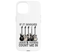Si Cela implique Jésus et Les Guitares, comptez Le Guitariste chrétien Coque pour iPhone 15