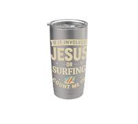 Si cela implique Jésus ou Surf, comptez moi dans Christian Surfer Gobelet isotherme en acier inoxydable double paroi