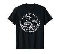 Si Crabby, Veuillez Retourner à L'Aventure en Planche de Surf sur la Plage T-Shirt