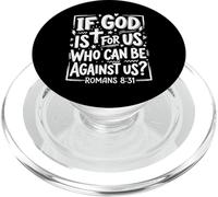 Si Dieu est pour Nous, Qui Peut être Contre Nous ? Romains 8, 31 Christian PopSockets PopGrip pour MagSafe
