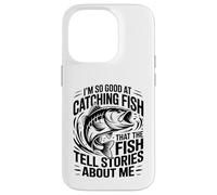 Si doué pour Attraper du Poisson, Dicton Amusant de pêche à l'achigan pour Angle Coque pour iPhone 14 Pro