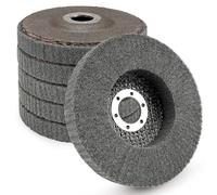 SI FANG Disque de Ponçage à Lamelles en Fibre de Nylon 12.5 x 2.2 cm | Lot de 6 Grit 600 Roue de Polissage pour Meuleuse d'angle, Pour le nettoyage, Pour le nettoyage et le polissage