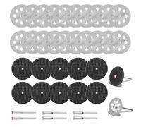 SI FANG Kit 36 Disques Coupe Dremel 22/32mm, Disque Diamant&Résine Tige 3mm | Accessoire outil rotatif pour travaux précis : pierre, carrelage, métal, bijouterie et modélisme