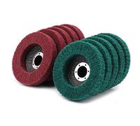 SI FANG Lot de 10 disques abrasifs en non-tissé 125 x 22,2 mm - Disque de polissage en fibre de nylon - Disque de nettoyage grossier - Disque à récurer pour acier et métal - Pour meuleuse d'angle