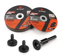 SI FANG Lot de 10 roues de coupe de 7,6 cm avec mandrin de montage de 6,35 mm pour meuleuse à matrice, disques de coupe en métal de 76 mm, disques de meuleuse de 1,2 mm d'épaisseur, pour outil