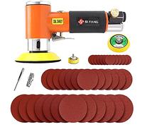 SI FANG Mini kit de ponceuse orbitale aléatoire pour voiture avec 45 disques de ponçage de 2,5 cm, 5,0 cm, 7,6 cm, machine de ponçage à haute vitesse