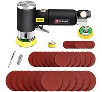 SI FANG Mini Ponceuse excentrique à air comprimé 25mm/50mm/75 mm, Ponceuse Orbitale Air Sander 1''/ 2" / 3" Petit Ponceuse Pneumatique Orbitale Ponceuse carrosserie