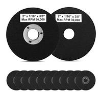 SI FANG Roues de coupe en métal de 5,1 x 0,6 x 0,9 cm, Oxyde d'aluminium, Noir, Compatibles avec mini scies à mandrin, de coupe, Scie table, Outil rotatif, Aluminium et résine