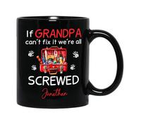 Si Grand-Père Ne Peut Pas Le Réparer, On Est Tous Fichus. Tasse À Café Unique Tasse À Thé Drôle Mug Cadeaux Fantaisie Pour Bureau Pâques Noël 330ml