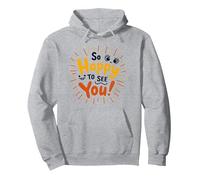 Si Heureux de Vous Voir ! Sentiment de Salutation Joyeux Sweat à Capuche, Unisexe pour Adultes, Gris Chiné, L