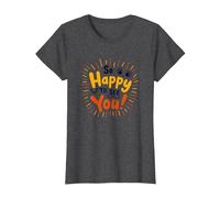 Si Heureux de Vous Voir ! Sentiment de Salutation Joyeux T-Shirt, Femme, Chiné Foncé, XL