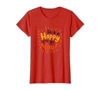 Si Heureux de Vous Voir ! Sentiment de Salutation Joyeux T-Shirt, Femme, Rouge, M