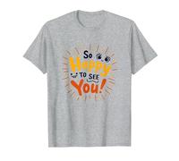 Si Heureux de Vous Voir ! Sentiment de Salutation Joyeux T-Shirt, Homme, Gris Chiné, 3XL