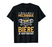 Si Il Y A De La Mécanique Et De La Bière Je Suis Partant T-Shirt