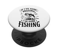 Si j'ai disparu, je suis parti à la pêche, profitez-en PopSockets PopGrip Adhésif