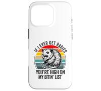 Si jamais j'attrape la Rage, tu seras en Haut de ma liste de morsures Coque pour iPhone 16 Pro
