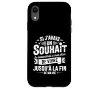 Si Javais Un Souhait Je Demanderais À Mon Chien Humour Drôle Coque pour iPhone XR