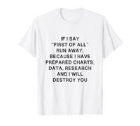Si Je dis Tout d'abord : Phrase drôle, Sarcasme, préparation d'une Blague T-Shirt Graphique avec Valeur