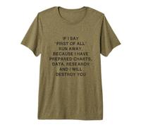 Si Je dis Tout d'abord : Phrase drôle, Sarcasme, préparation d'une Blague T-Shirt Haut de Gamme