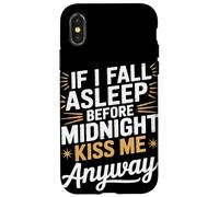 Si je m'endors, embrasse-moi quand même NYE Coque pour iPhone X/XS