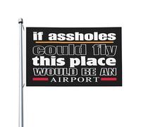 Si je pouvais voler, ce serait un aéroport, drapeau de jardin toutes saisons, bannière de cour pour cour, drapeaux de décoration extérieure imprimés Double face